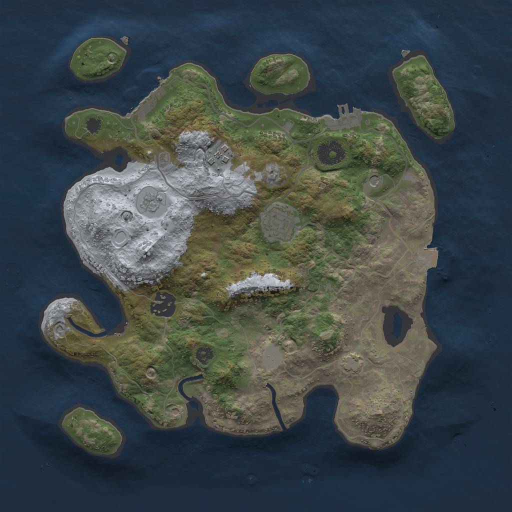 Rust Map: Procedural Map, Size: 3000, Seed: 347940002, 11 Monuments