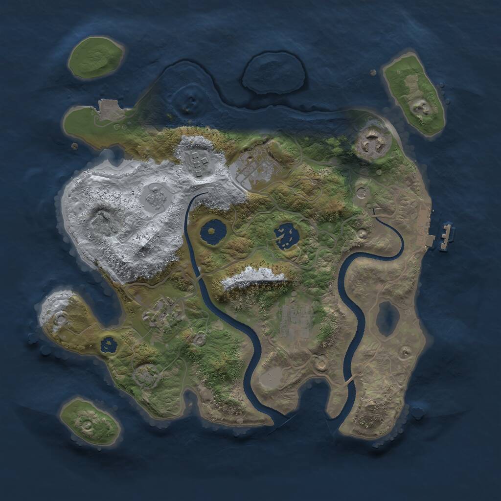 Rust Map: Procedural Map, Size: 3000, Seed: 347940002, 11 Monuments