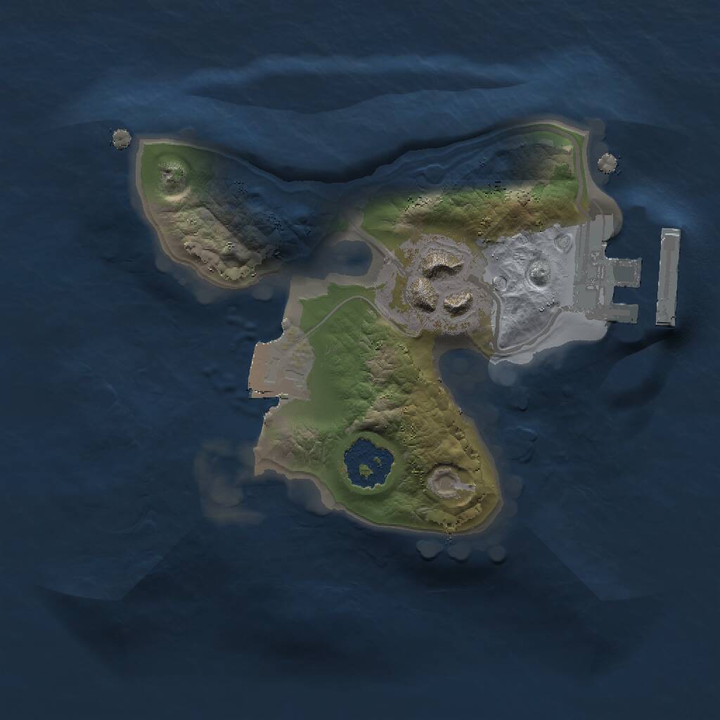 Rust Map: Procedural Map, Size: 1500, Seed: 78617861, 3 Monuments