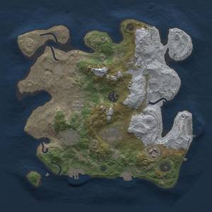 Thumbnail Rust Map: Procedural Map, Size: 3000, Seed: 1036276166, 14 Monuments