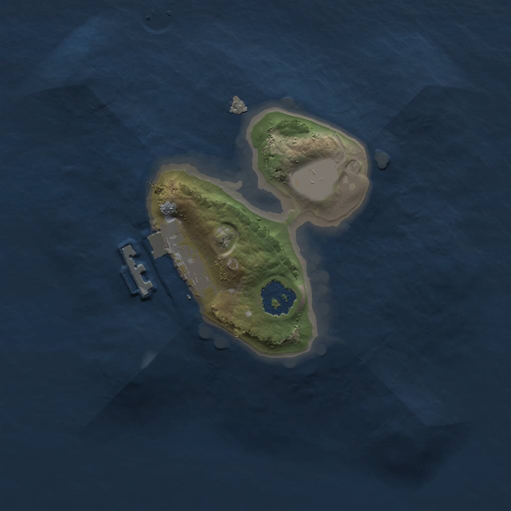 Rust Map: Procedural Map, Size: 1500, Seed: 25412423, 2 Monuments