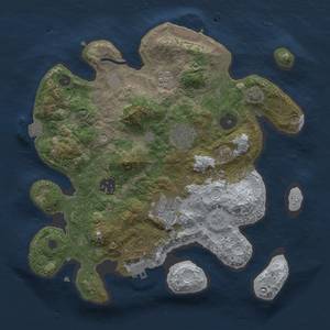 Thumbnail Rust Map: Procedural Map, Size: 3000, Seed: 535121871, 12 Monuments