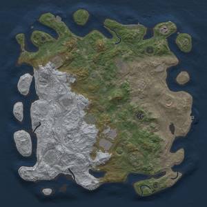 Thumbnail Rust Map: Procedural Map, Size: 4250, Seed: 9247577, 19 Monuments