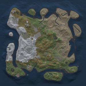 Thumbnail Rust Map: Procedural Map, Size: 3550, Seed: 92231721, 16 Monuments