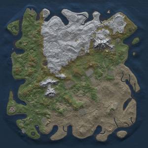 Thumbnail Rust Map: Procedural Map, Size: 5000, Seed: 250687, 19 Monuments
