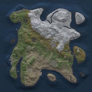 Thumbnail Rust Map: Procedural Map, Size: 3000, Seed: 930404393, 11 Monuments