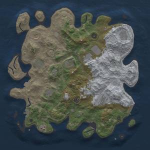 Thumbnail Rust Map: Procedural Map, Size: 4000, Seed: 1336546452, 18 Monuments