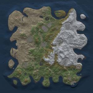 Thumbnail Rust Map: Procedural Map, Size: 3800, Seed: 64544051, 18 Monuments