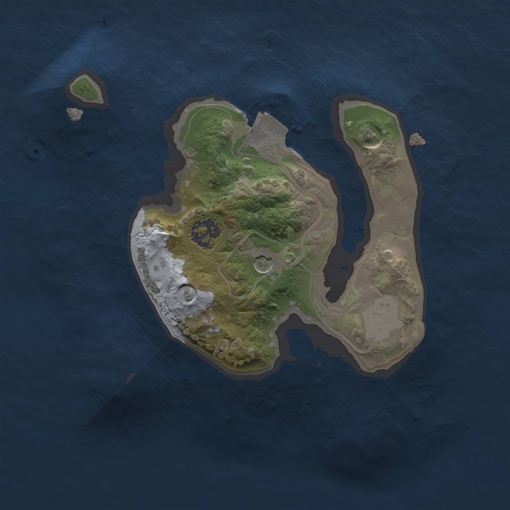 Rust Map: Procedural Map, Size: 1700, Seed: 25412423, 4 Monuments