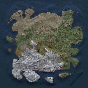 Thumbnail Rust Map: Procedural Map, Size: 3600, Seed: 546848941, 16 Monuments