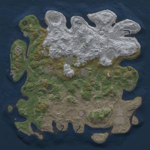 Thumbnail Rust Map: Procedural Map, Size: 4250, Seed: 1101898748, 19 Monuments