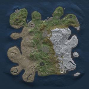 Thumbnail Rust Map: Procedural Map, Size: 3000, Seed: 20240512, 13 Monuments