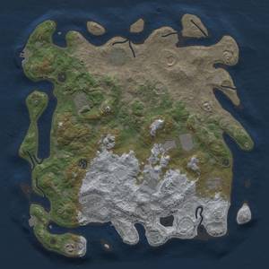 Thumbnail Rust Map: Procedural Map, Size: 4096, Seed: 191447139, 18 Monuments