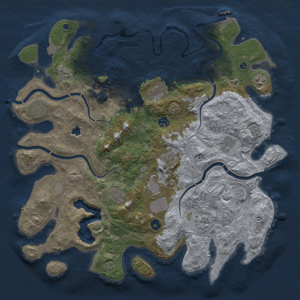 Rust Map: Procedural Map, Size: 4250, Seed: 6986, 15 Monuments