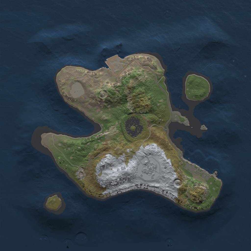 Rust Map: Procedural Map, Size: 2000, Seed: 677195427, 5 Monuments