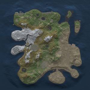 Thumbnail Rust Map: Procedural Map, Size: 3000, Seed: 640554302, 12 Monuments