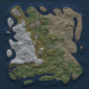 Thumbnail Rust Map: Procedural Map, Size: 4250, Seed: 824757, 19 Monuments