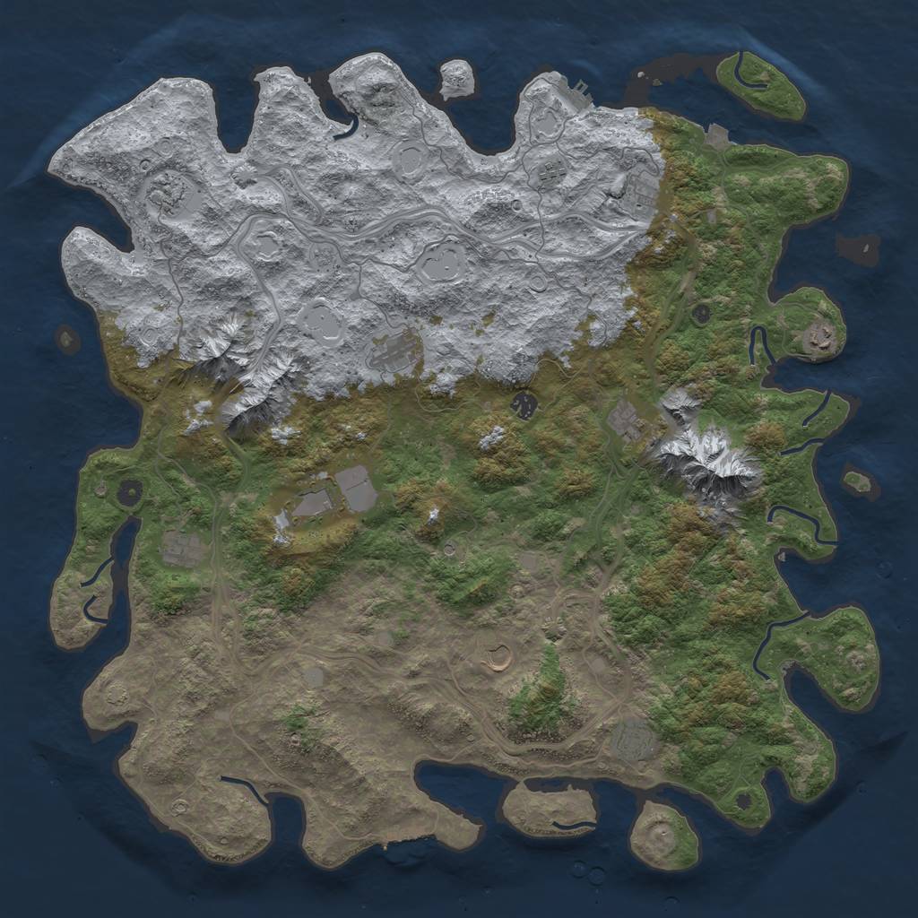 Rust Map: Procedural Map, Size: 5250, Seed: 567575060, 19 Monuments