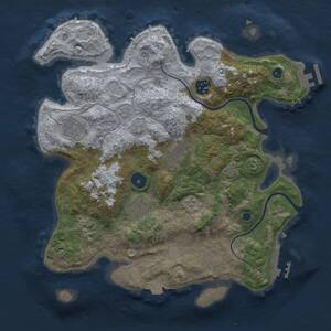 Thumbnail Rust Map: Procedural Map, Size: 3250, Seed: 825626871, 12 Monuments