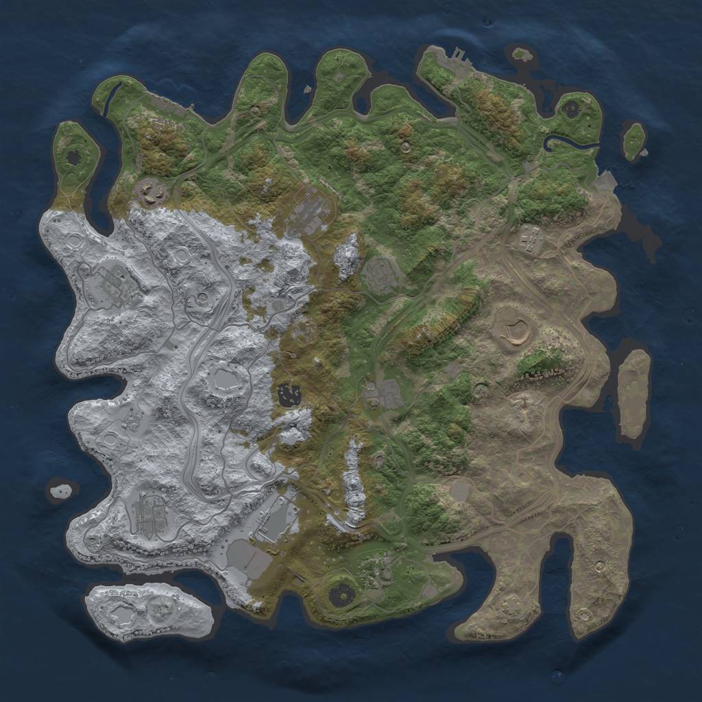 Rust Map: Procedural Map, Size: 4250, Seed: 1651521521, 19 Monuments