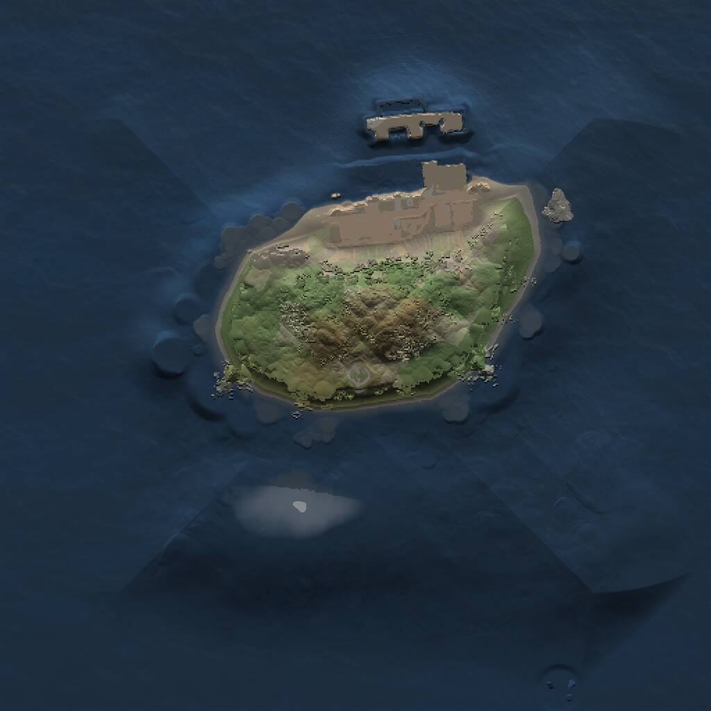 Rust Map: Procedural Map, Size: 1150, Seed: 177777, 2 Monuments