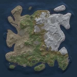 Thumbnail Rust Map: Procedural Map, Size: 3500, Seed: 1642185326, 15 Monuments