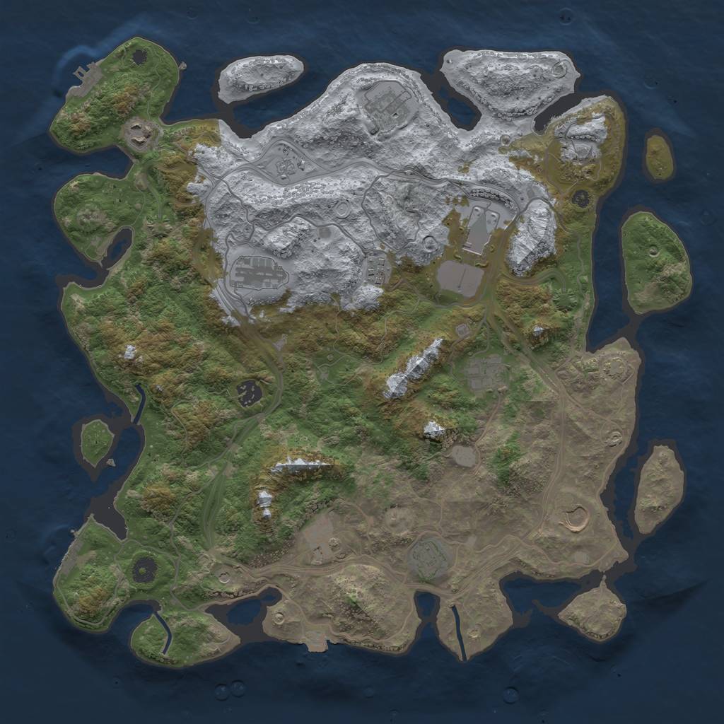 Rust Map: Procedural Map, Size: 4250, Seed: 101445, 19 Monuments
