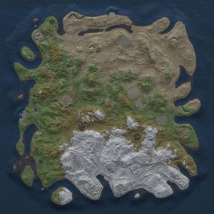 Thumbnail Rust Map: Procedural Map, Size: 4500, Seed: 443593839, 18 Monuments