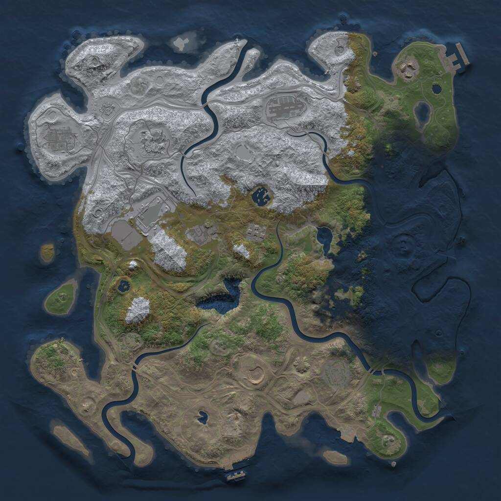 Rust Map: Procedural Map, Size: 4250, Seed: 1313, 17 Monuments