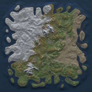 Thumbnail Rust Map: Procedural Map, Size: 5000, Seed: 121731630, 18 Monuments