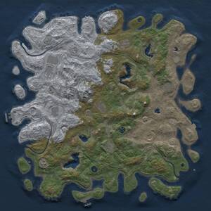 Thumbnail Rust Map: Procedural Map, Size: 5000, Seed: 121731630, 17 Monuments