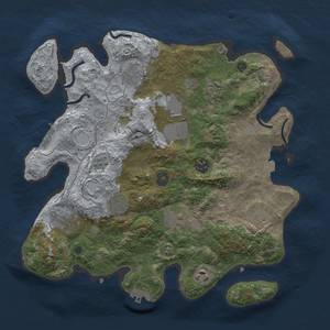 Thumbnail Rust Map: Procedural Map, Size: 3500, Seed: 676416315, 18 Monuments