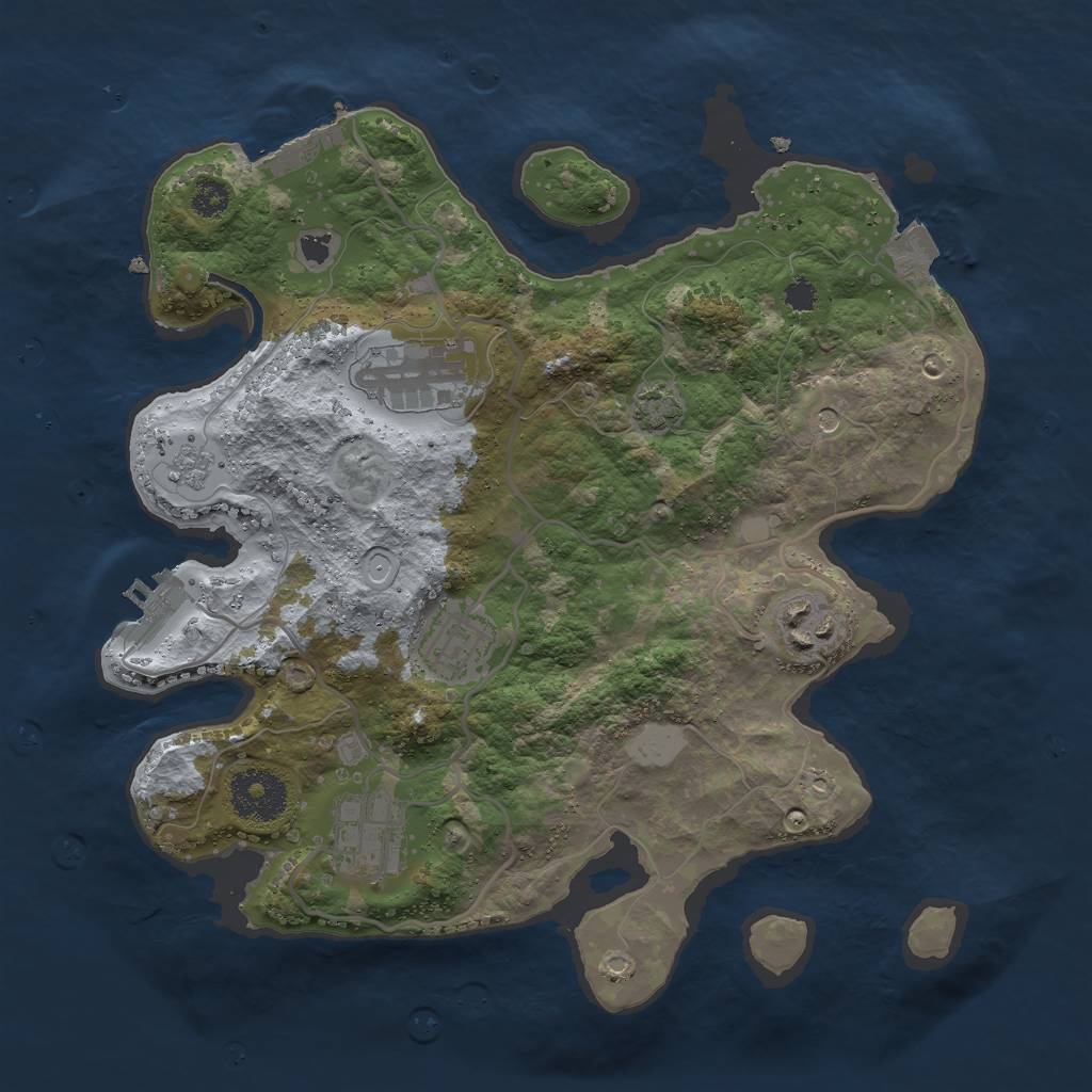 Rust Map: Procedural Map, Size: 2950, Seed: 6, 12 Monuments