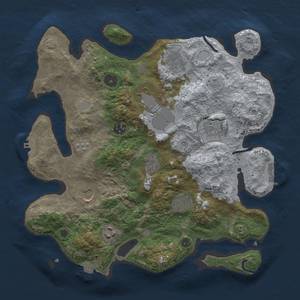 Thumbnail Rust Map: Procedural Map, Size: 3500, Seed: 262986280, 17 Monuments