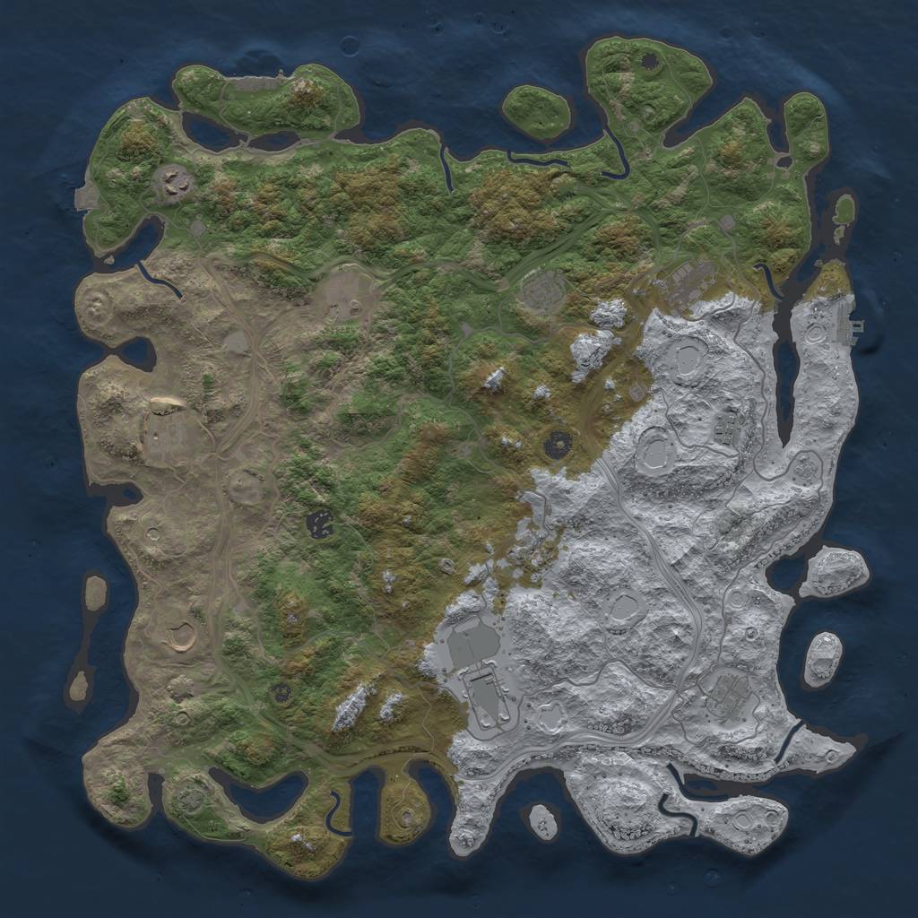 Rust Map: Procedural Map, Size: 4750, Seed: 1808693174, 19 Monuments