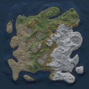 Thumbnail Rust Map: Procedural Map, Size: 3500, Seed: 3754732, 16 Monuments