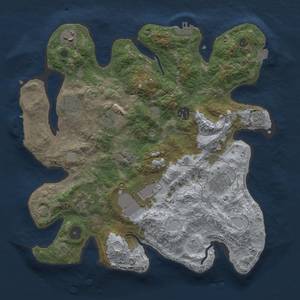 Thumbnail Rust Map: Procedural Map, Size: 3500, Seed: 577331965, 16 Monuments