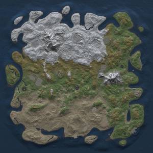 Thumbnail Rust Map: Procedural Map, Size: 5000, Seed: 1052368568, 19 Monuments