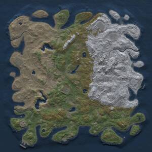 Thumbnail Rust Map: Procedural Map, Size: 5000, Seed: 711719832, 17 Monuments
