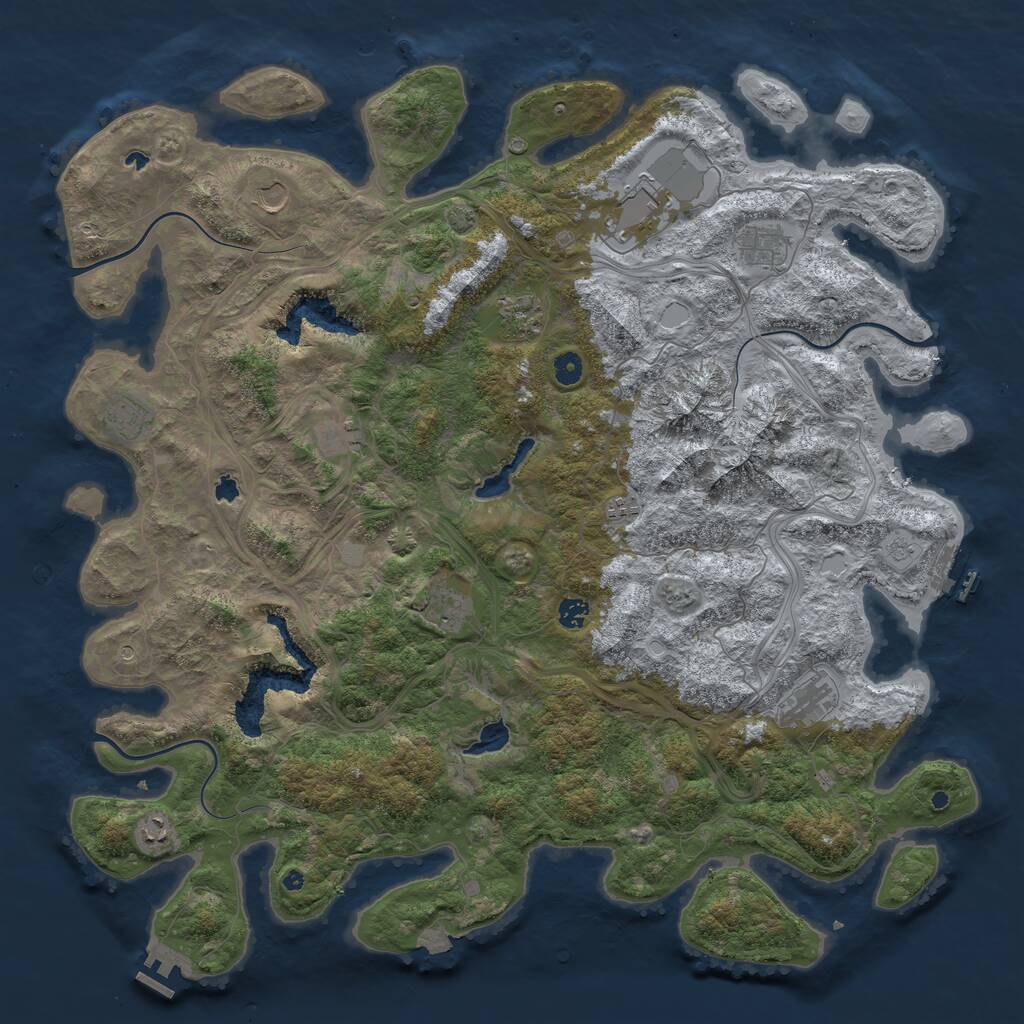 Rust Map: Procedural Map, Size: 5000, Seed: 711719832, 17 Monuments