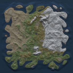 Thumbnail Rust Map: Procedural Map, Size: 5000, Seed: 711719832, 19 Monuments