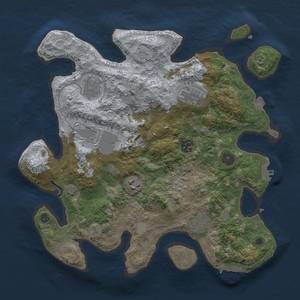 Thumbnail Rust Map: Procedural Map, Size: 3500, Seed: 222484004, 15 Monuments