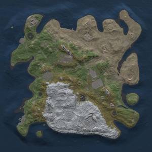 Thumbnail Rust Map: Procedural Map, Size: 3500, Seed: 831320722, 17 Monuments