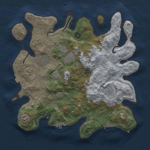 Thumbnail Rust Map: Procedural Map, Size: 3500, Seed: 438843042, 14 Monuments