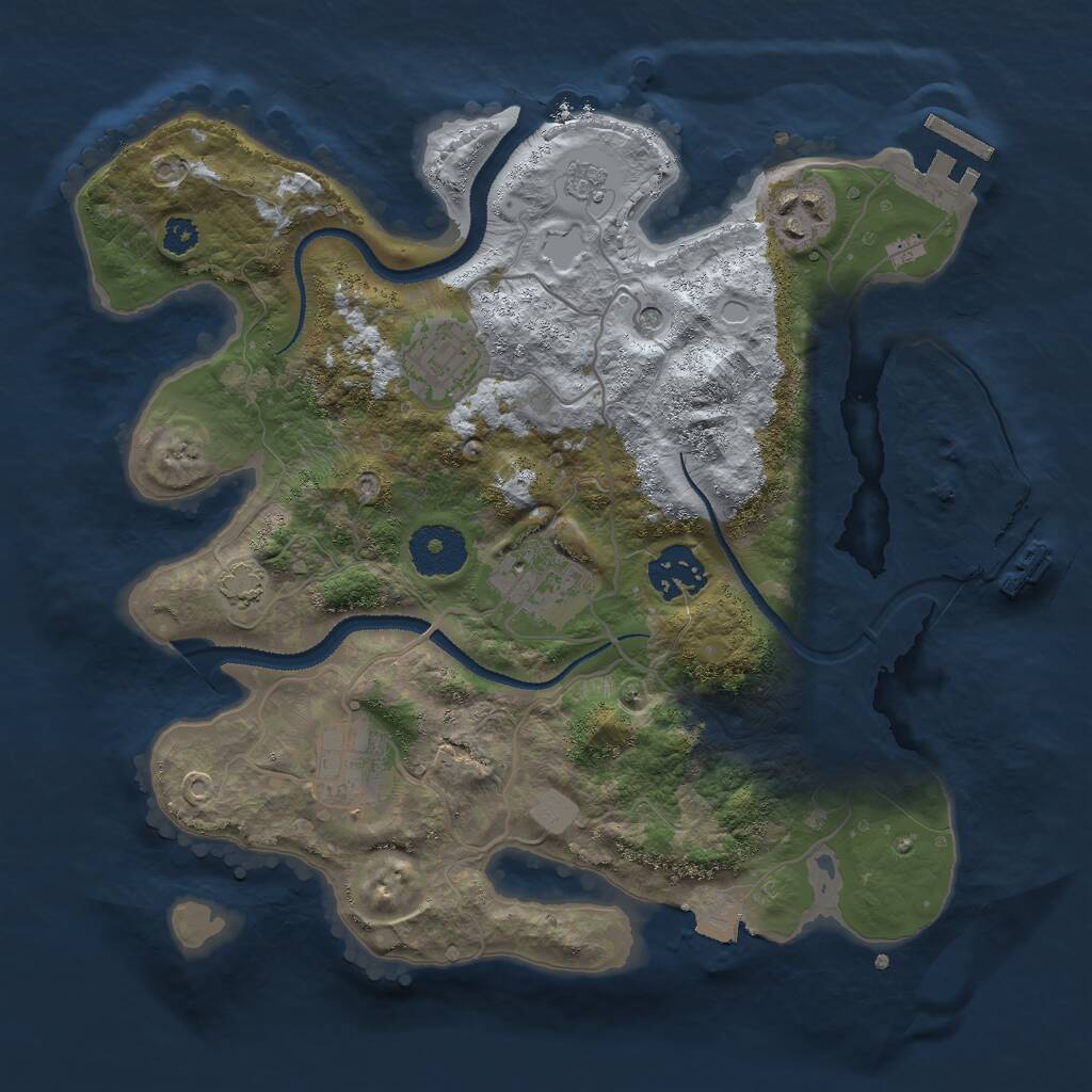 Rust Map: Procedural Map, Size: 3000, Seed: 5300, 11 Monuments