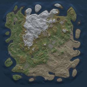 Thumbnail Rust Map: Procedural Map, Size: 4500, Seed: 1746390547, 19 Monuments