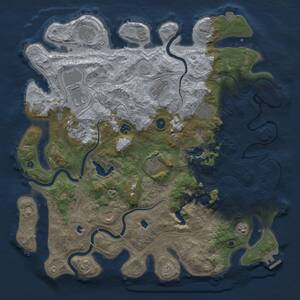 Thumbnail Rust Map: Procedural Map, Size: 4500, Seed: 598, 16 Monuments