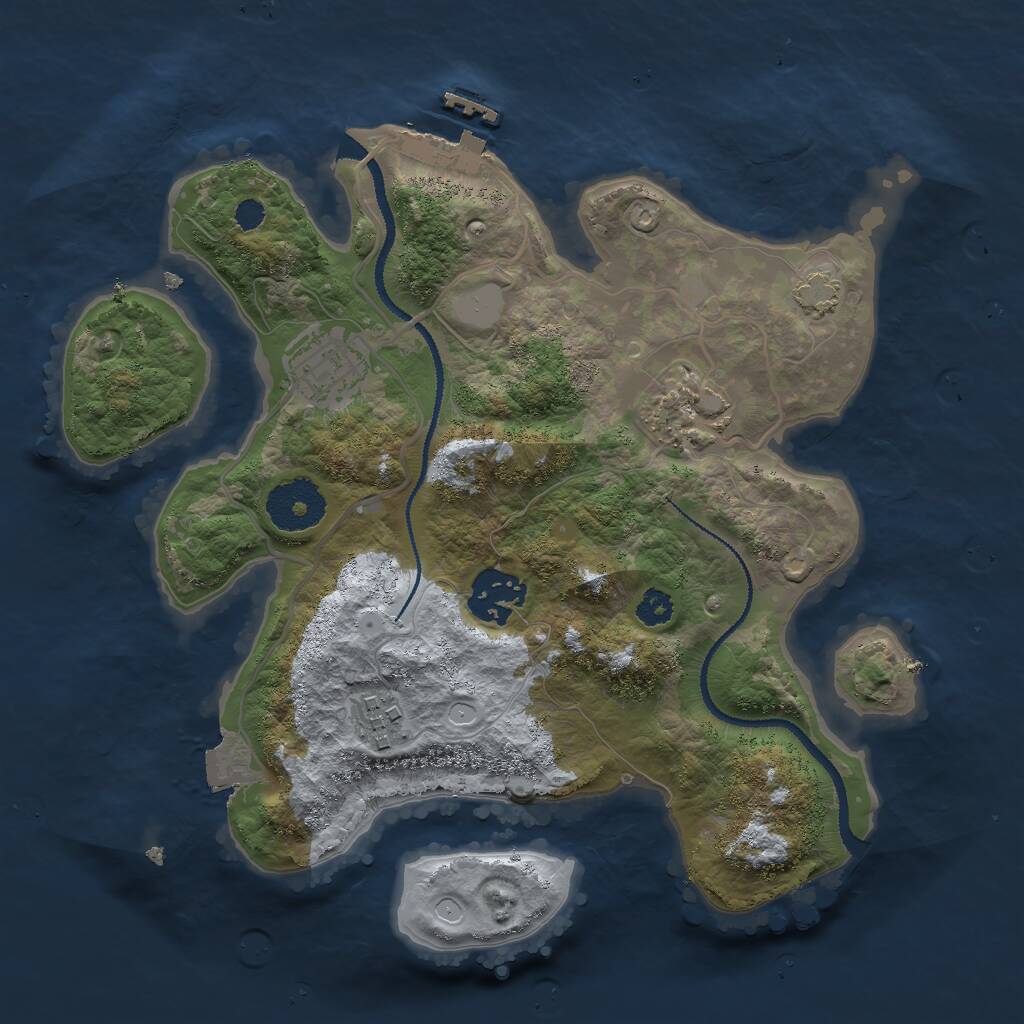 Rust Map: Procedural Map, Size: 2800, Seed: 1181397819, 7 Monuments