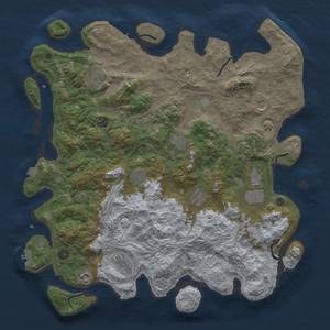 Thumbnail Rust Map: Procedural Map, Size: 4500, Seed: 1638439501, 19 Monuments