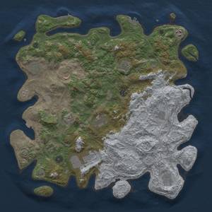 Thumbnail Rust Map: Procedural Map, Size: 4300, Seed: 696956, 19 Monuments